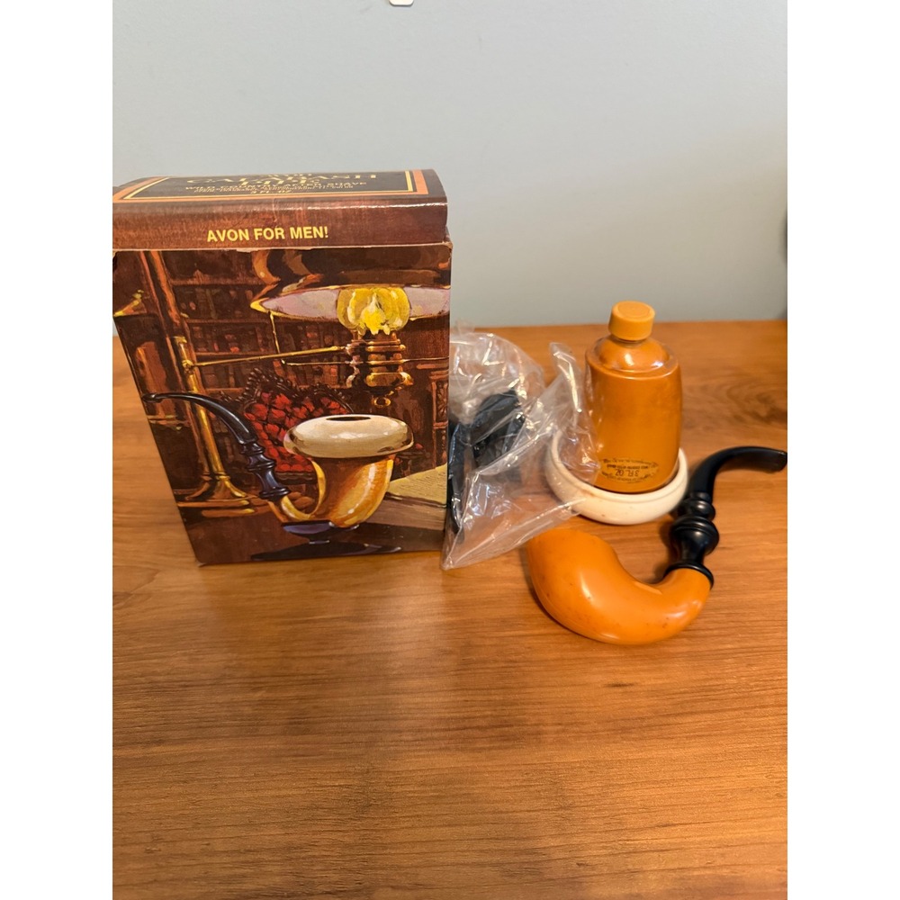 Vintage Avon Calabash Pipe Wild Country after‎ Shave 3 Oz Cologne New with Box